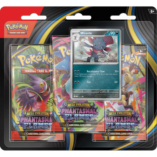 Pokémon TCG: Mega Evolution Phantasmal Flames - 3 Pack (assortment)