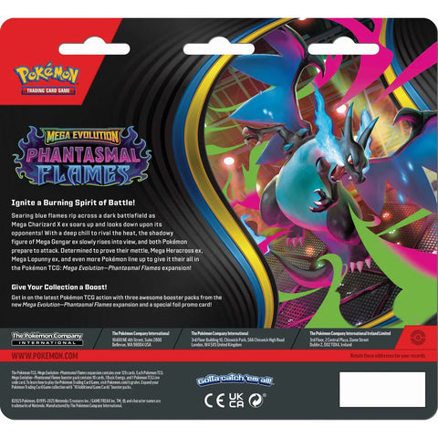 Pokémon TCG: Mega Evolution Phantasmal Flames - 3 Pack (assortment)