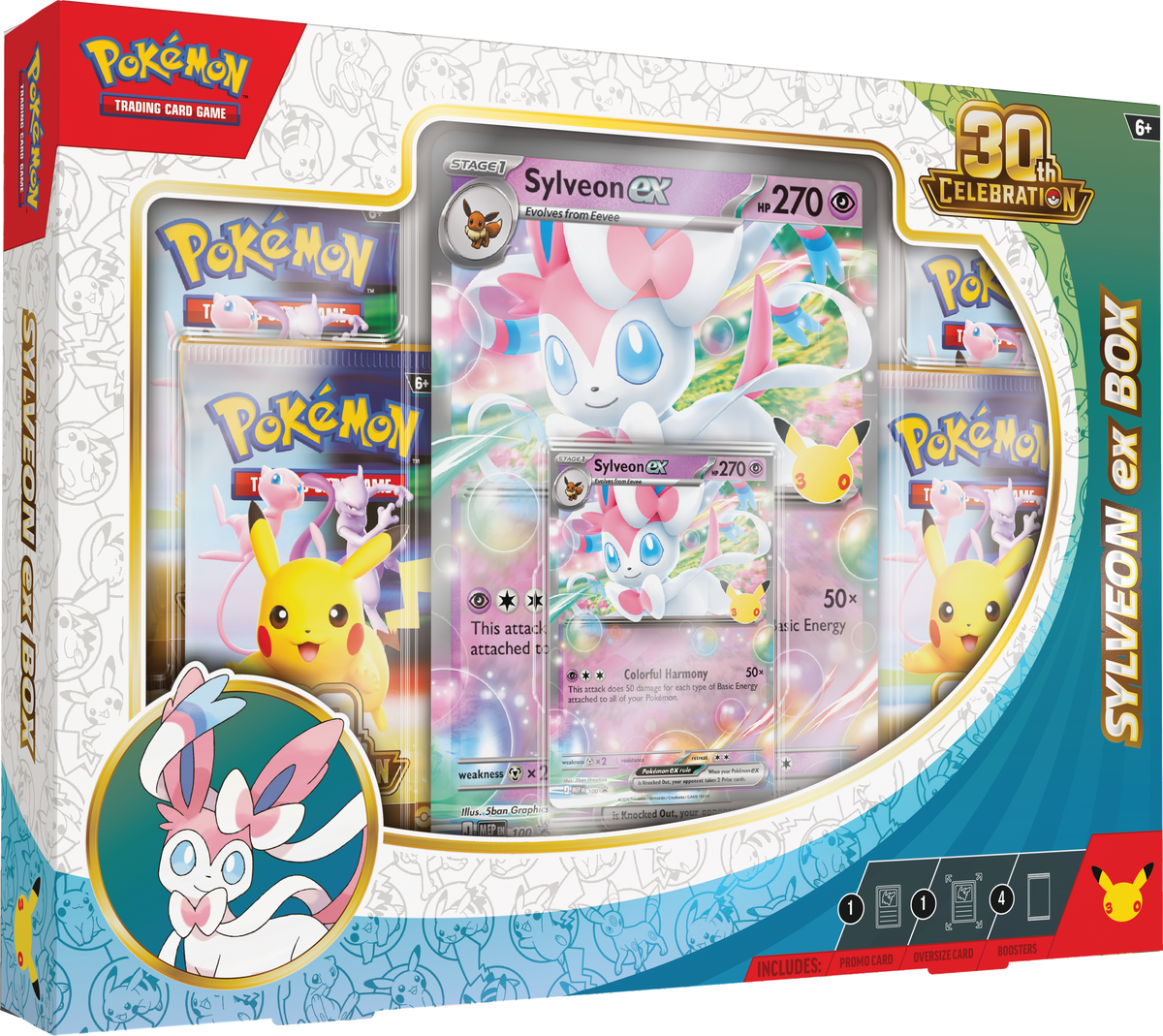 Pokémon TCG: Sylveon Ex Box - 30th Celebration